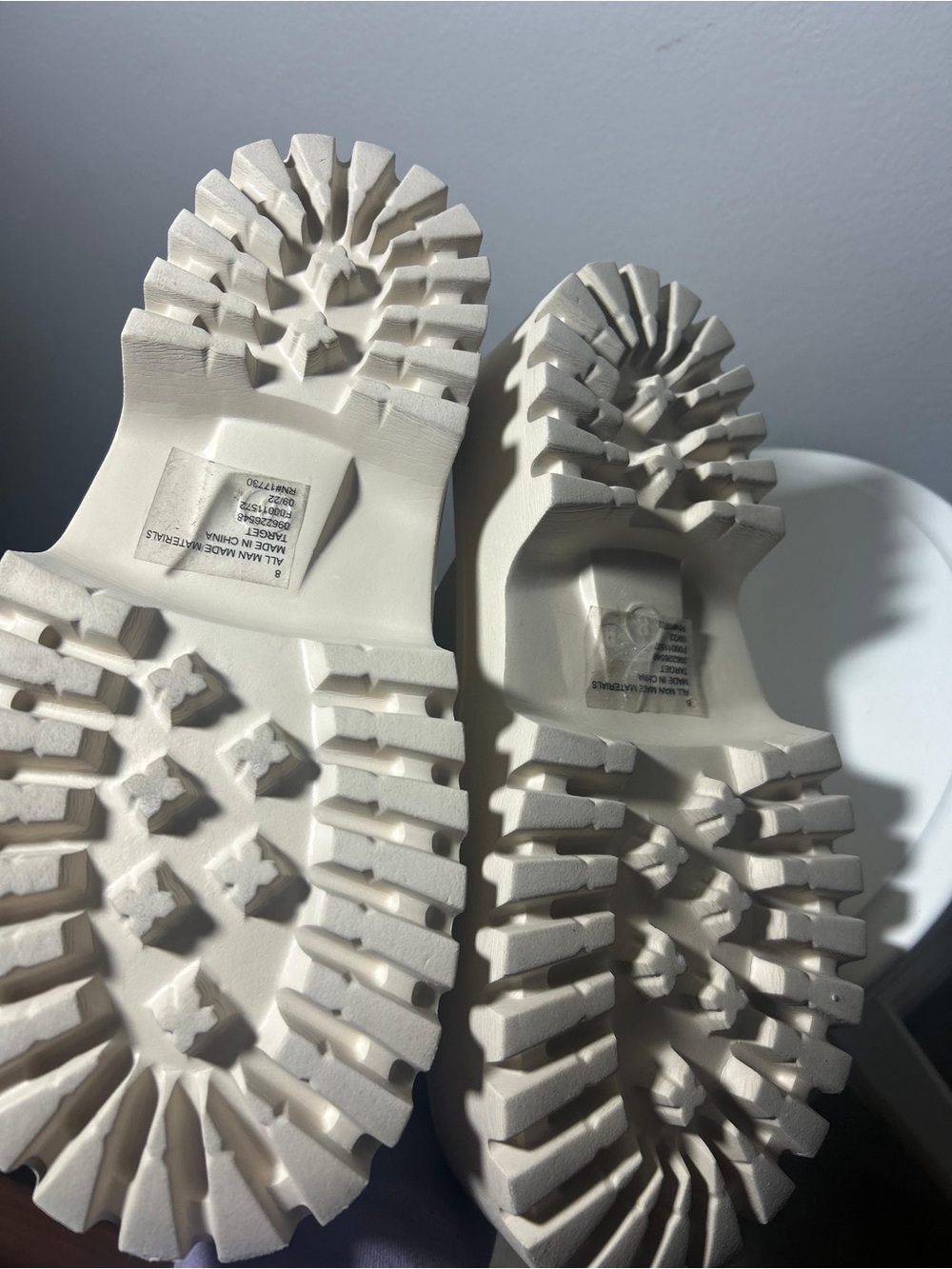Cream Platform Clog Mules for Women - Picture 3 of 3